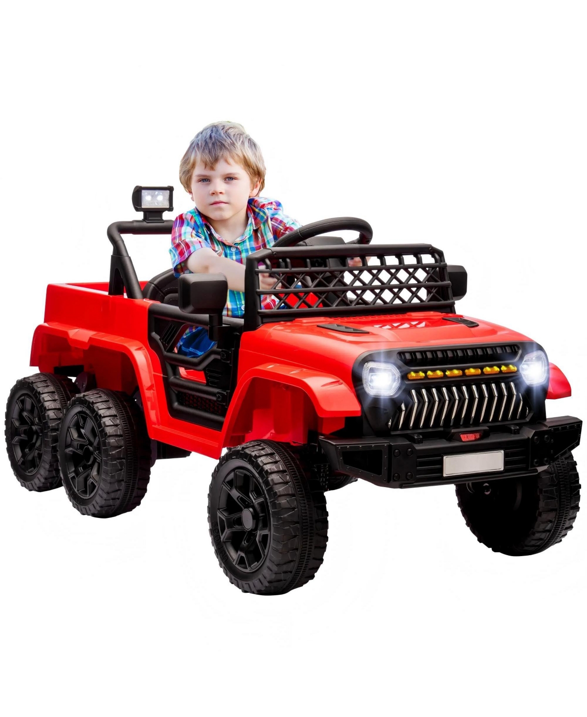 Hongge Kids 12V Electric Ride On Car with Switchable Drive Modes Parent Remote for Ages 3 to 8