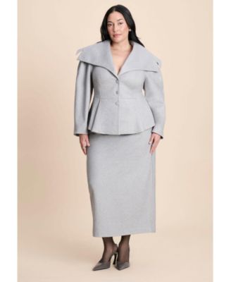 Women's Heathered Column Maxi Skirt