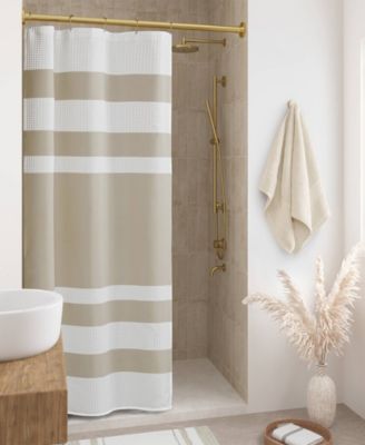 Madison Park Spa Waffle 3M-Scotchgard Shower Curtain, 36" x 72"