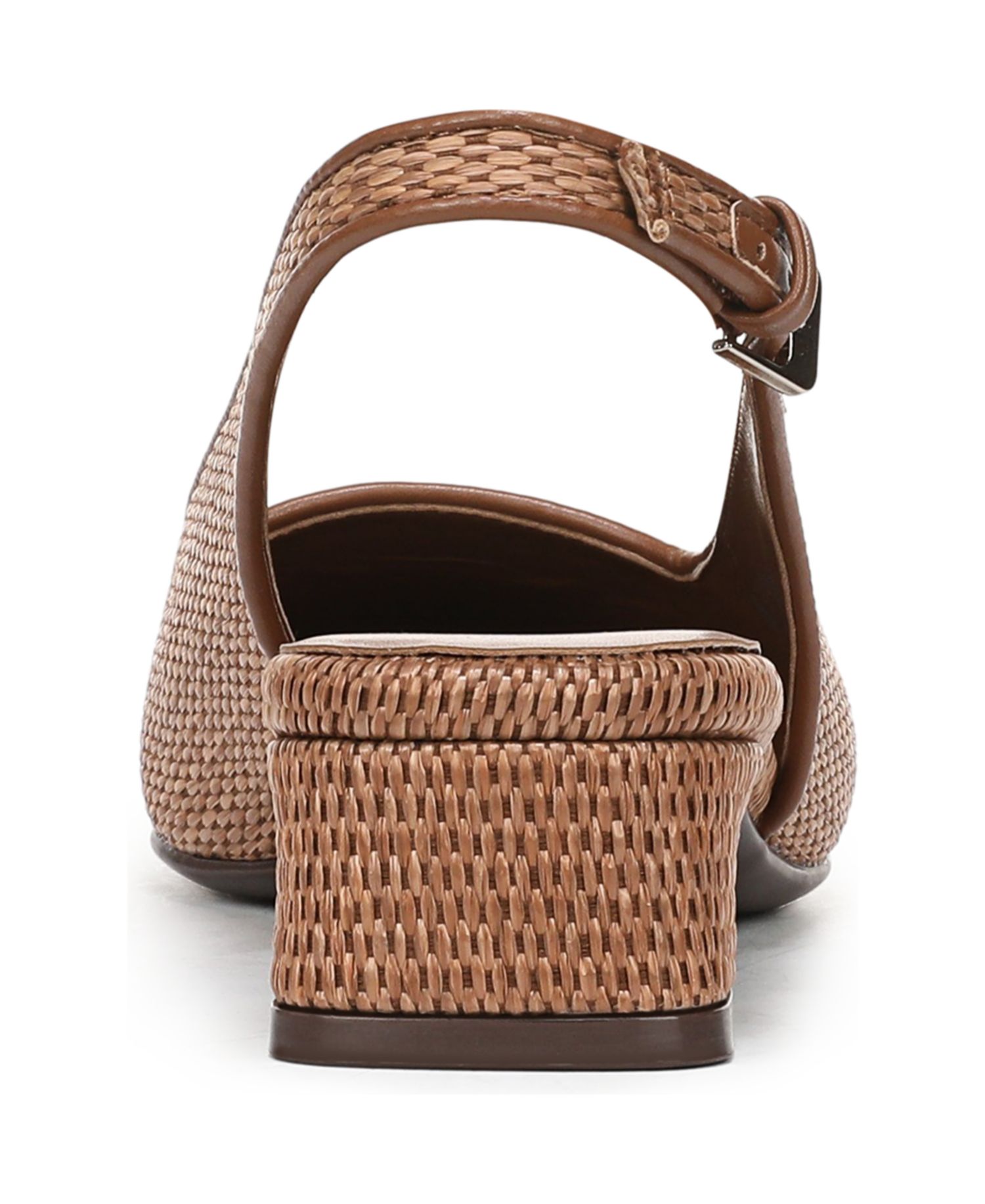 Women's Ginger 2 Snip Toe Asymmetrical Low Block Heel Slingbacks