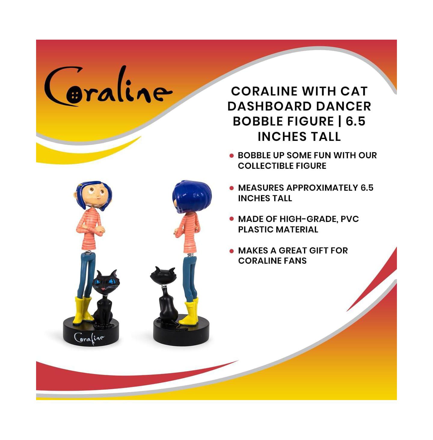 Детские фигурки Surreal Entertainment Coraline With Cat 6.5" Bobblehead, 14 Years & Up, цвет: Синий — фото 5