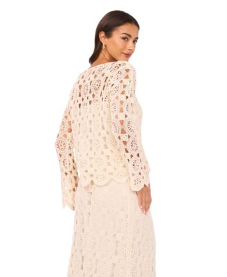 Women's Crewneck Flared Long Sleeve Top