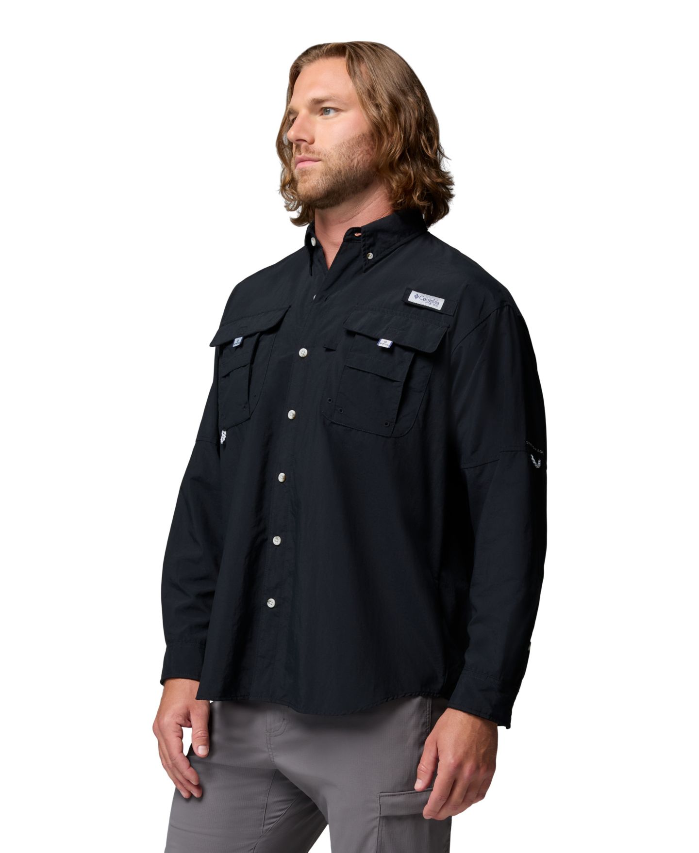 Мужская рубашка Columbia Bahama II Long-Sleeve, цвет: Чёрный — фото 3