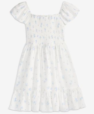 Big Girls Short-Sleeve Smocked-Bodice Dress 
