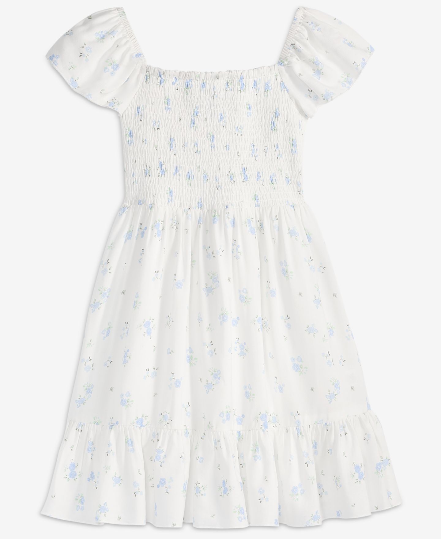 Платье With Jules Short-Sleeve Smocked-Bodice Dress для девочек, цвет: Розовый — фото 1