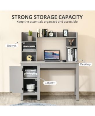 Computer Office Desk W/ Hutch Storage Cabinet,