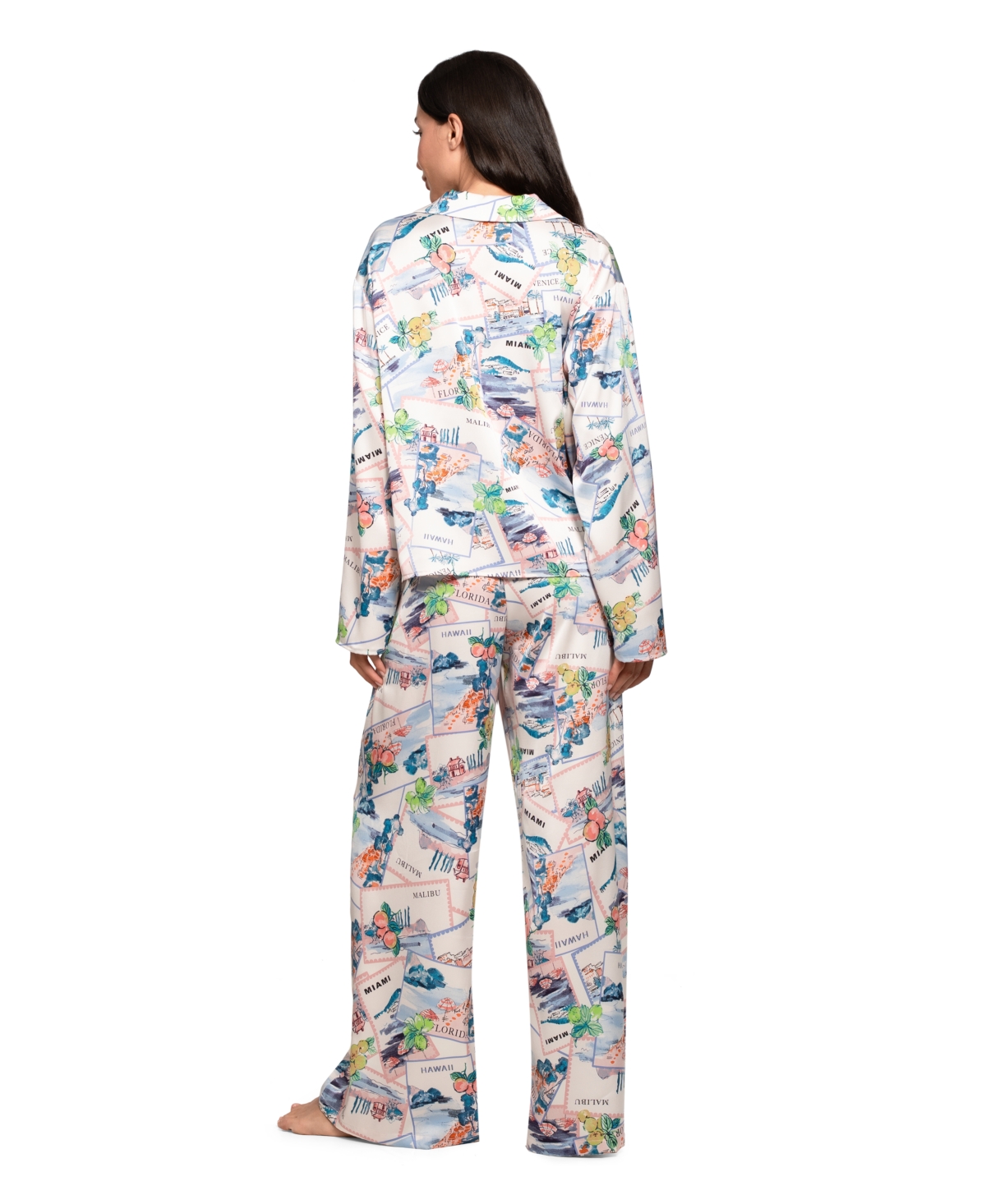 Midnight Bakery Women's Button-Down Top & Pants, 2-Piece Set