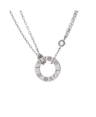 2 Diamonds Love Pendant Necklace