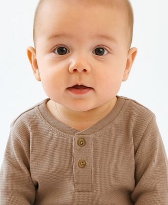 Baby Boys' Payton Waffle Henley T-Shirt, 5-Pack