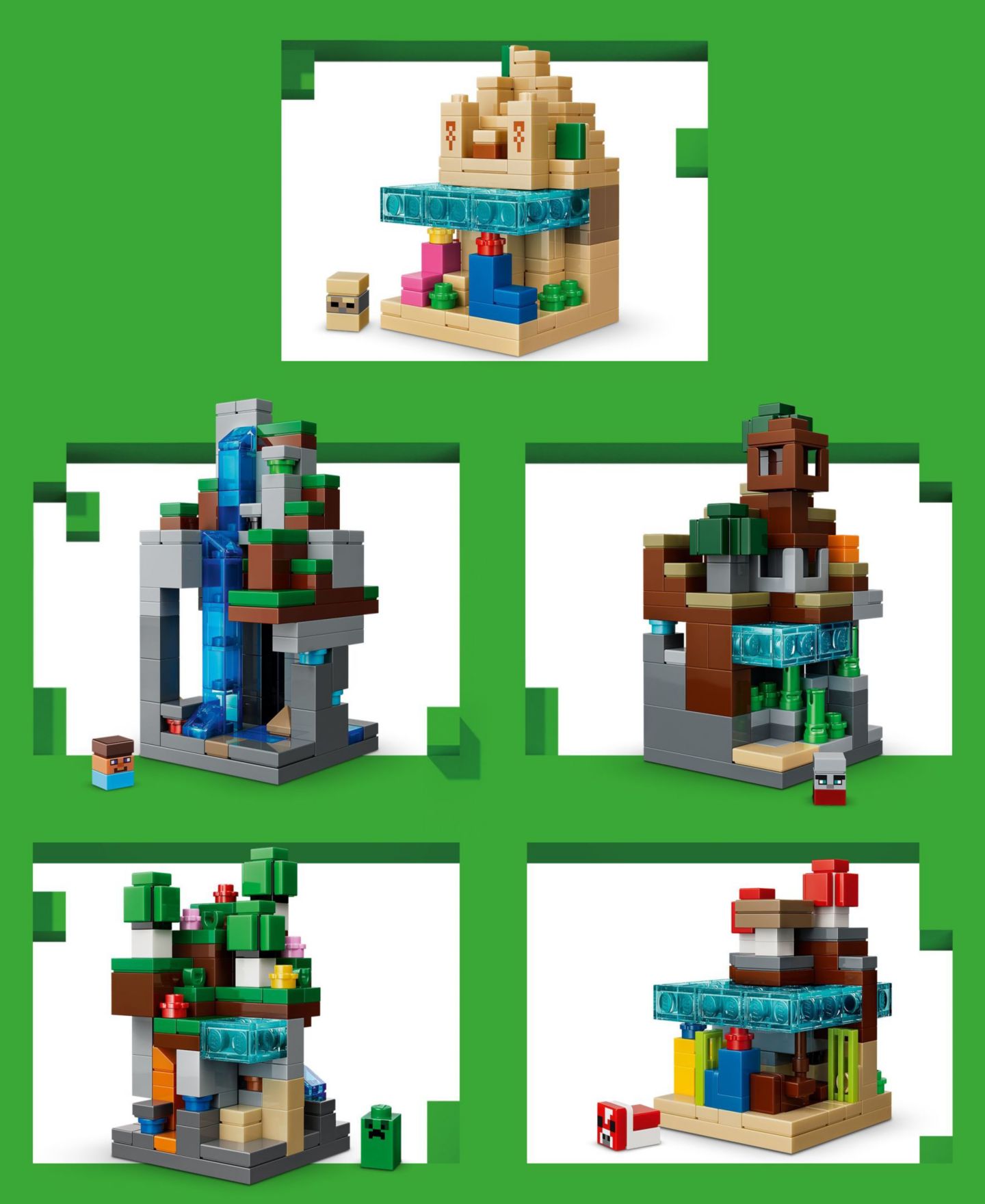 Детские конструкторы LEGO® Minecraft Mini Biomes Building Toy 21589, 797 Pieces — фото 3