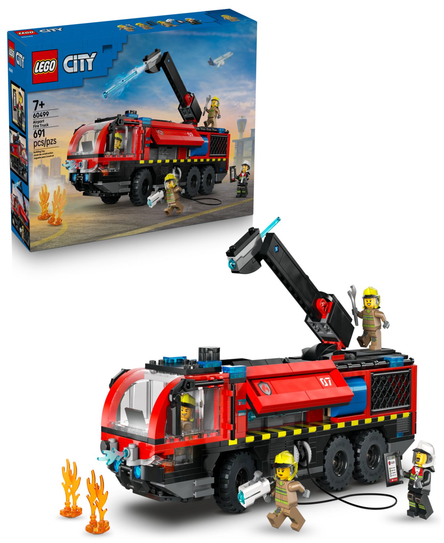 Детский конструктор LEGO® City Airport Fire Truck Toy Building Set 60499, 691 Pieces — фото 1