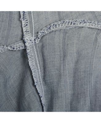 Women's Brit Grey Pinstripe Button Front Blouse