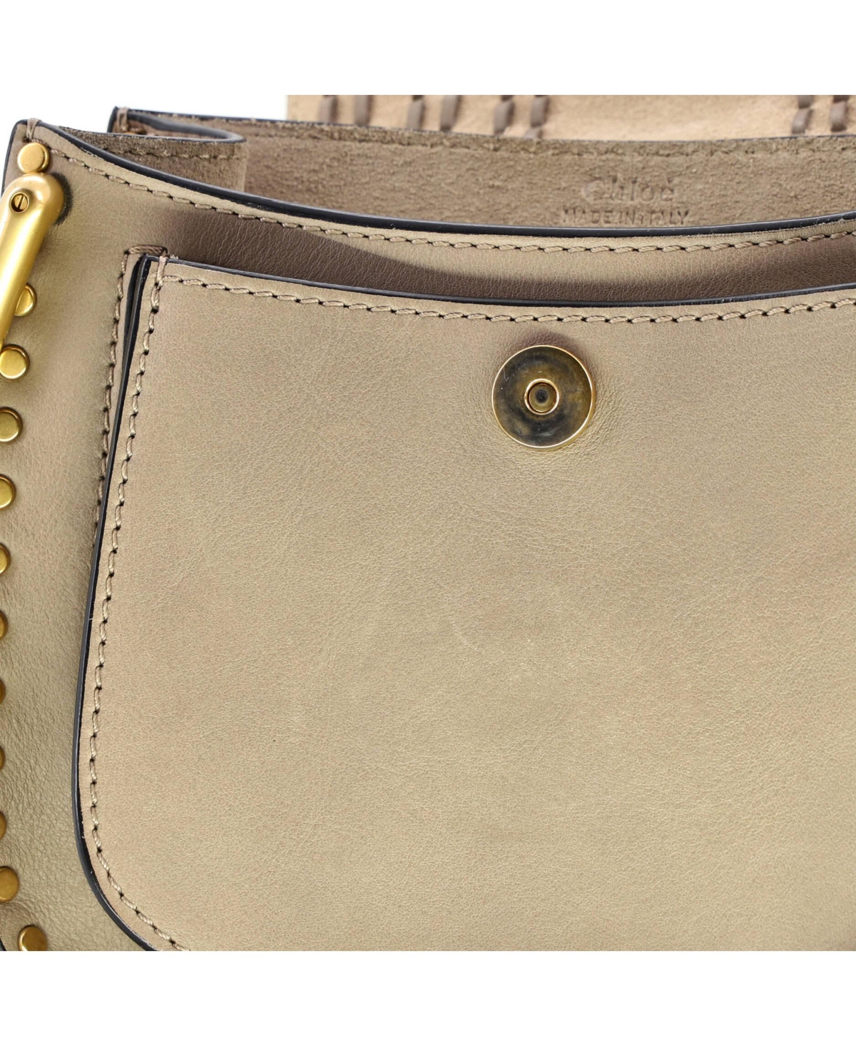 Pre-Owned Chloe Mini Hudson Handbag Whipstitch Leather