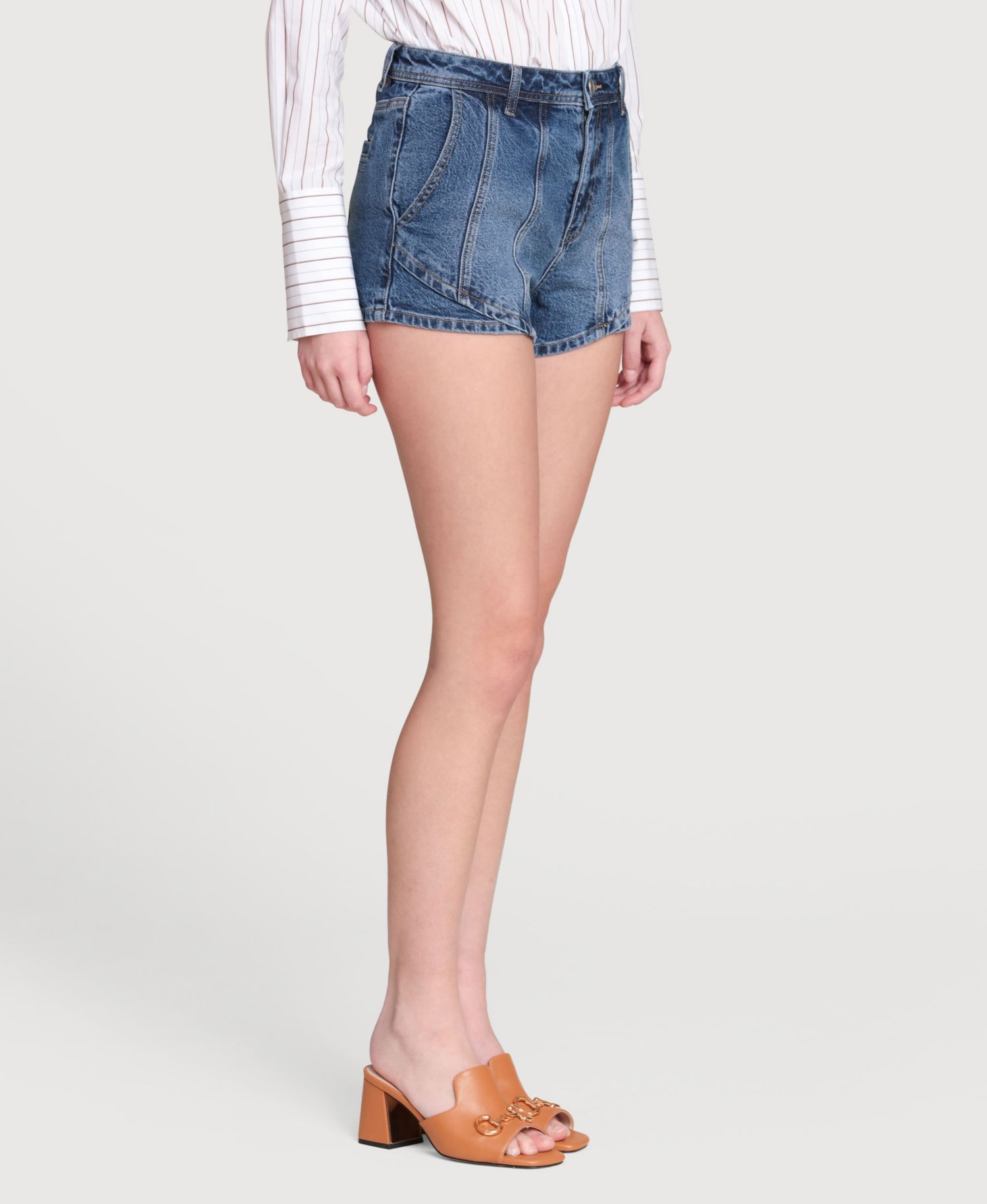 Women's High-Low-Rise Denim Shorts