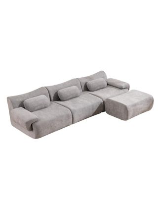 Modular Combination Armchair, Extra-Large Chenille Deep-Seat (3+1-Seater)