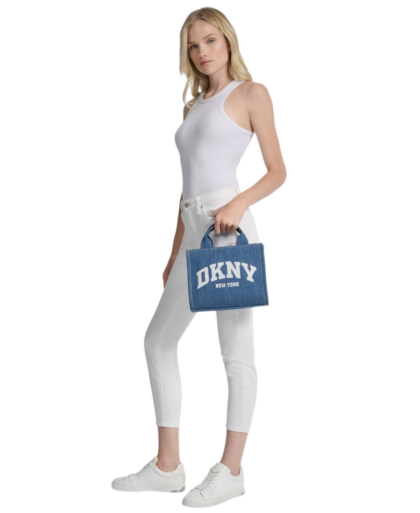 Женская сумка DKNY Hadlee Small Zipper, цвет: Джинсовый — фото 5