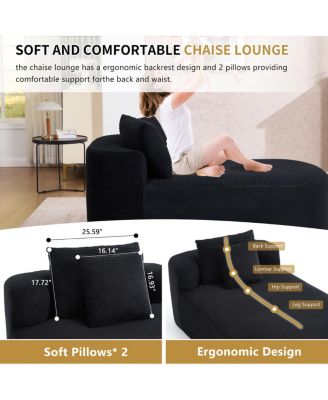 67.5" Indoor Corduroy Oversized Sleeper Sofa with Deep Seat Lounge