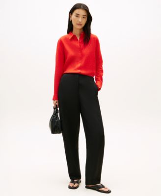 Women's Linen Button-Up Shirt