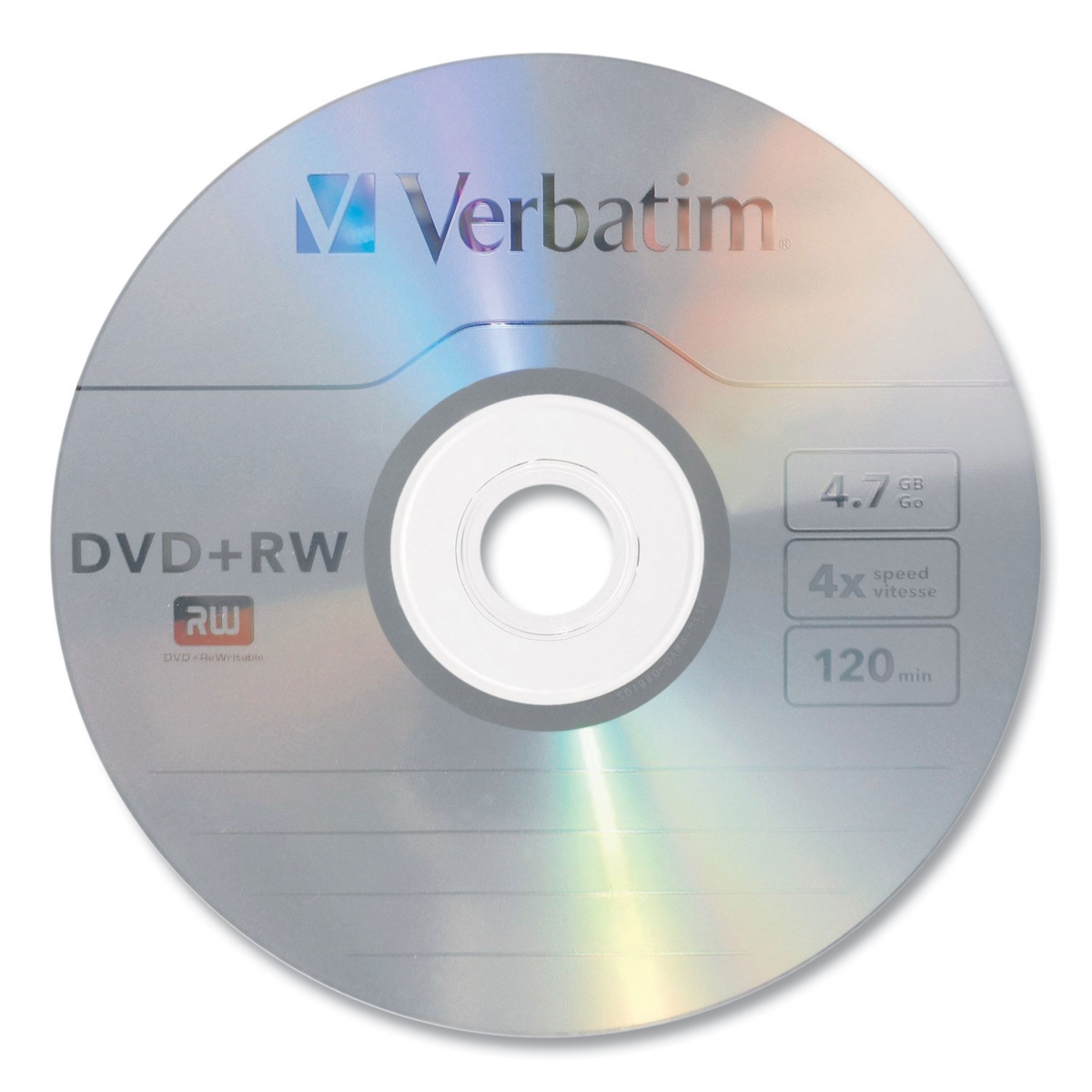 Verbatim 94839 4.7 Gb Dvd+Rw Rewritable Disc - Silver (10/Pack