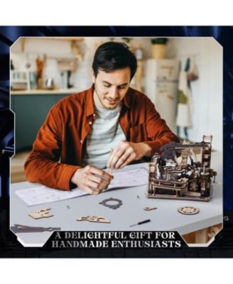 3D Puzzles for Adults, Model Kits Marble Spaceport, Marble Run Brain Teaser Wooden Puzzles Building Toy, Desk Decor Creative Birthday Gifts