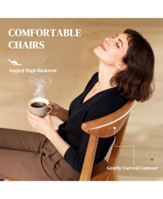 5-Piece Solid Wood Dining Table Set Kitchen Table and Chairs