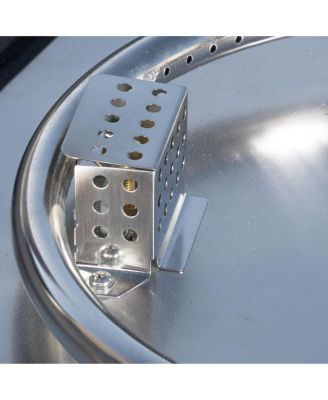 32 Inch Square MGO Fire Pit Grey Wood Pattern 40000 BTU Outdoor Propane Fire Table