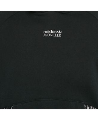 Men's X Adidas Black Cotton Knit Puffer Trim Hoodie