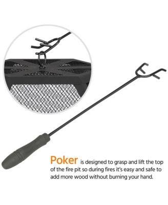 24in Heavy Duty Fire Pit for Outdoor Patio Backyard