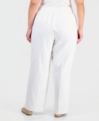 Plus Size Straight Drawstring Pants
