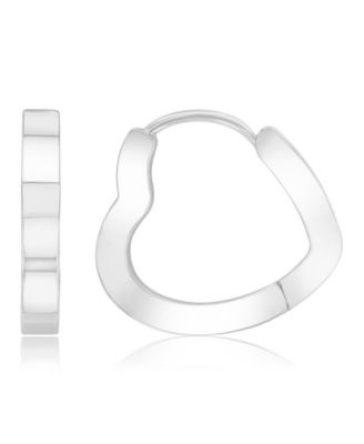 Waterproof Yellow 19mm Heart Huggie Earrings