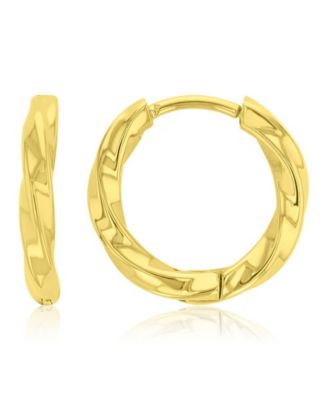 Roxy Waterproof Yellow Spiral Huggie Earrings - Yellow 90$