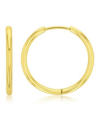 Waterproof Yellow 23mm Hoop Earrings