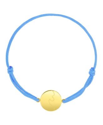 Waterproof Yellow RD Wave Charm Adjustable Bracelet
