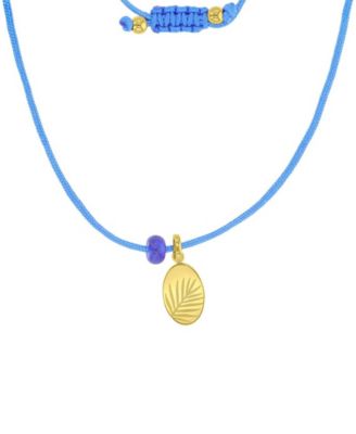 Waterproof Yellow Leaves Labradorite Adjustable Necklace
