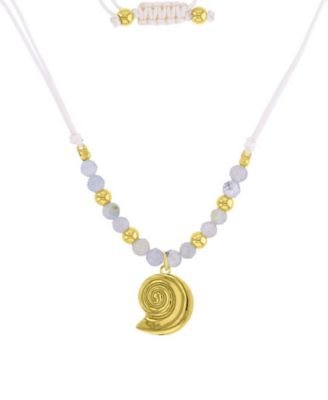 Waterproof Yellow Beads Labradorite Adjustable Necklace
