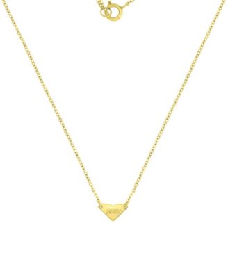 Waterproof Yellow Heart 16+1+1'' Necklace