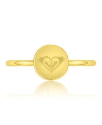 Waterproof Yellow Triangular Heart Ring