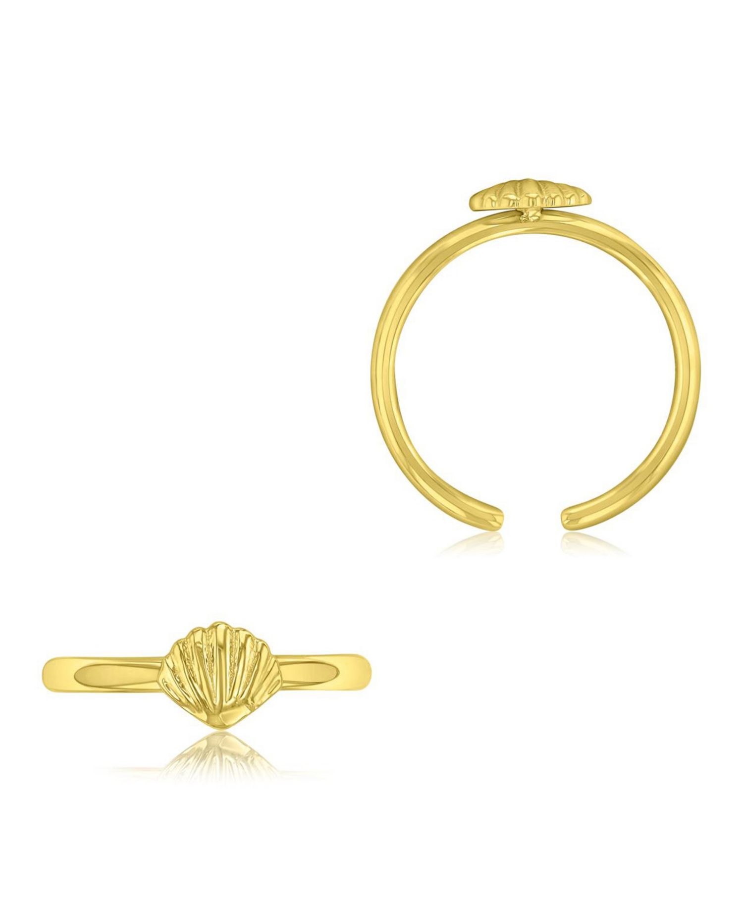 Waterproof Yellow Seashell Toe Ring