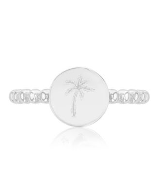 Waterproof Yellow Palm Tree Beads Ring
