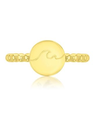 Waterproof Yellow Wave Beads Ring