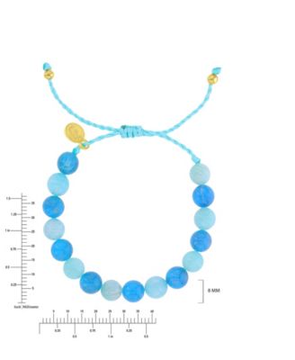 Brass Yellow Amazonite Beads Adjustable Bracelet