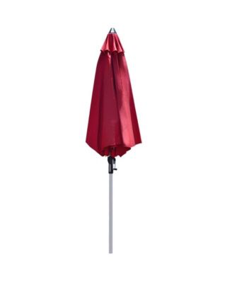 9 Feet Patio Outdoor Market Umbrella with Aluminum Pole without Weight Base