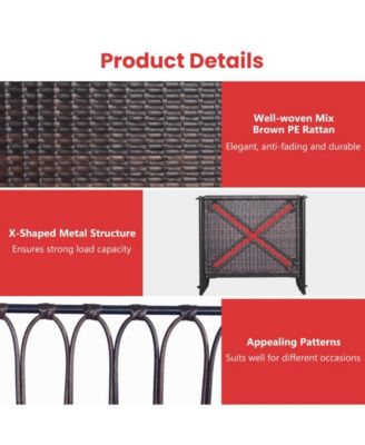 Patio Rattan Porch Swing Hammock Chair with Seat Cushion