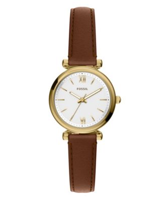 Women's Carlie Three-Hand Brown Leather Watch, 28mm