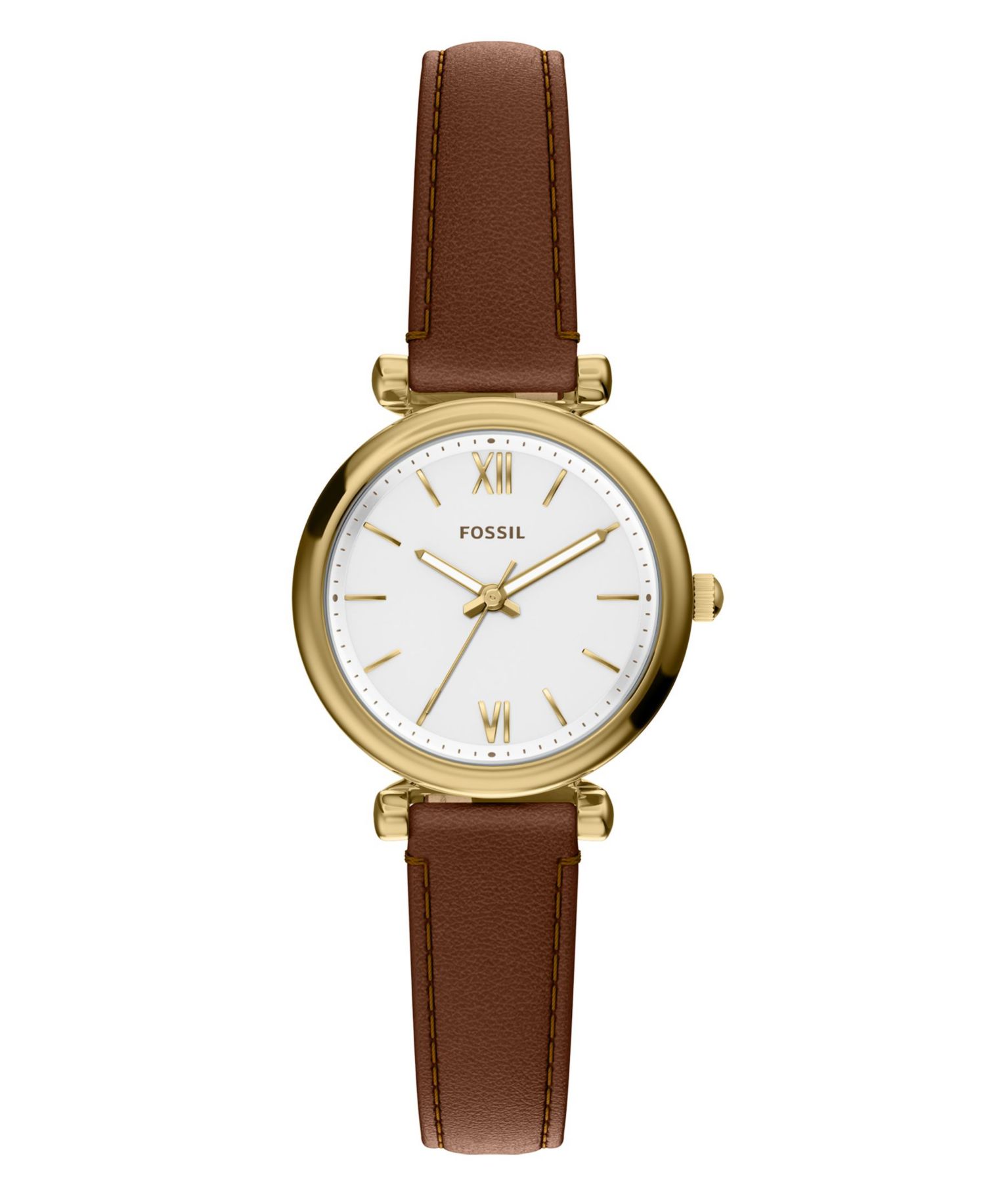 Women's Carlie Three-Hand Brown Leather Watch, 28mm