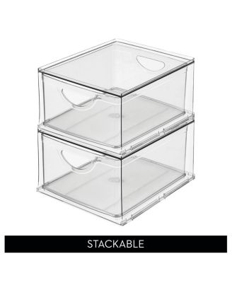 Stackable Storage Drawer for Pantry, Clear, Made in USA