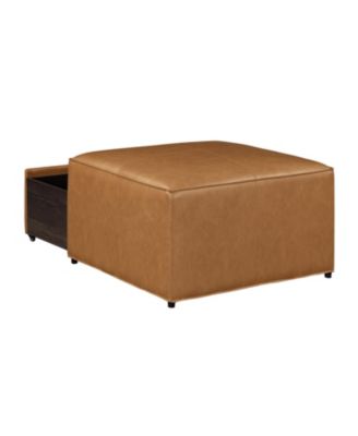 Heidi 29" Faux Leather Storage Ottoman