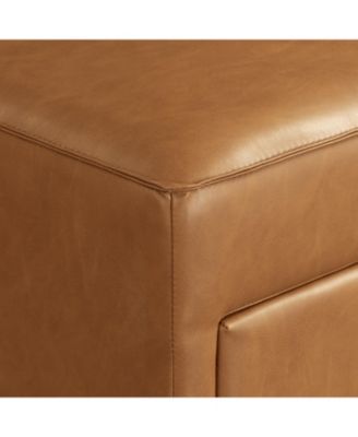 Heidi 29" Faux Leather Storage Ottoman