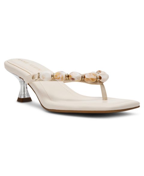 Женские сандалии Anne Klein Gwenn Thong Kitten Heel Dress Sandals, цвет: Костяной