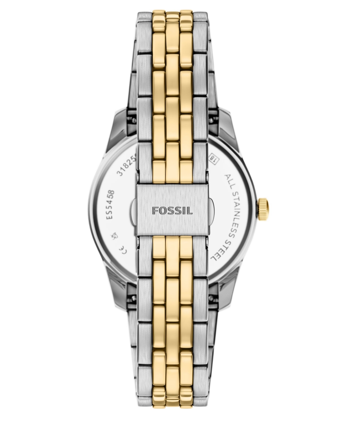 Fossil Women's Scarlette Three-Hand Day-Date Two-Tone Stainless Steel Watch, 34mm